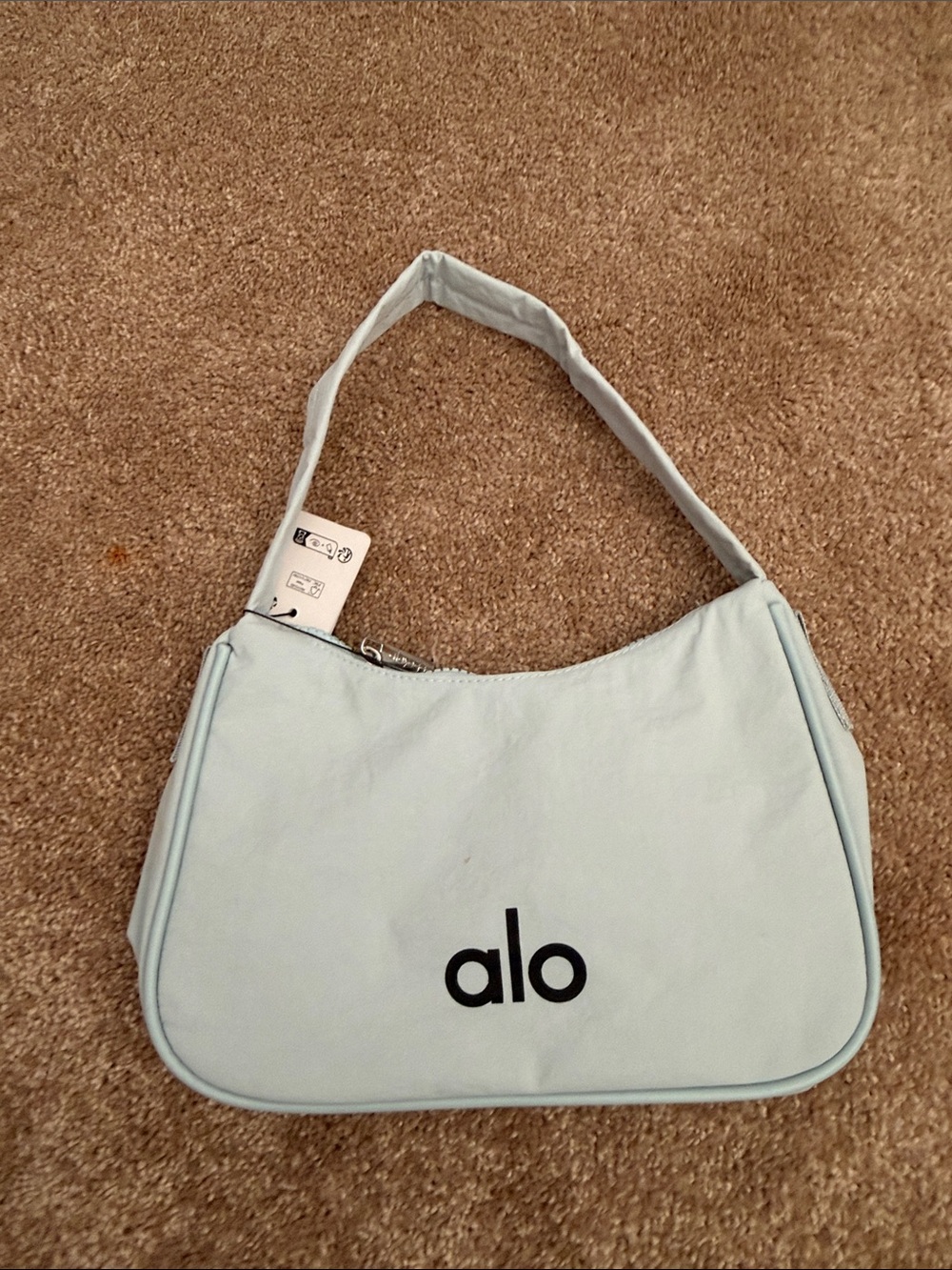 ALO Yoga Pale Blue Shoulder Bag with Logo